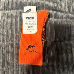 Women’s Victoria's Secret PINK Bright Orange Crew Socks
